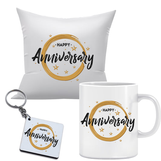 Anniversary Combo includes Mug, Key chain, 12x12 Cushion with filler | Combo20