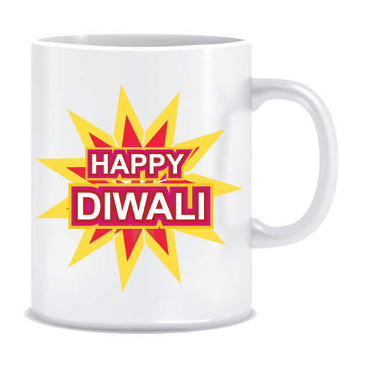 Diwali Greetings Printed Ceramic Coffee Mug ED116