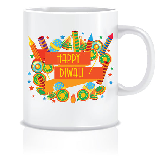 Happy Diwali Gift Ideas Printed Ceramic Coffee Mugs ED109