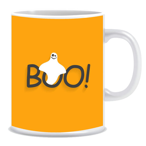 Boo Printed Ceramic Coffee Mug -ED1336