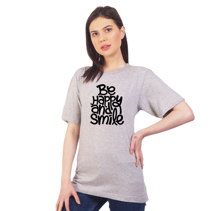 Be Happy & Smile cotton T-shirt | T076