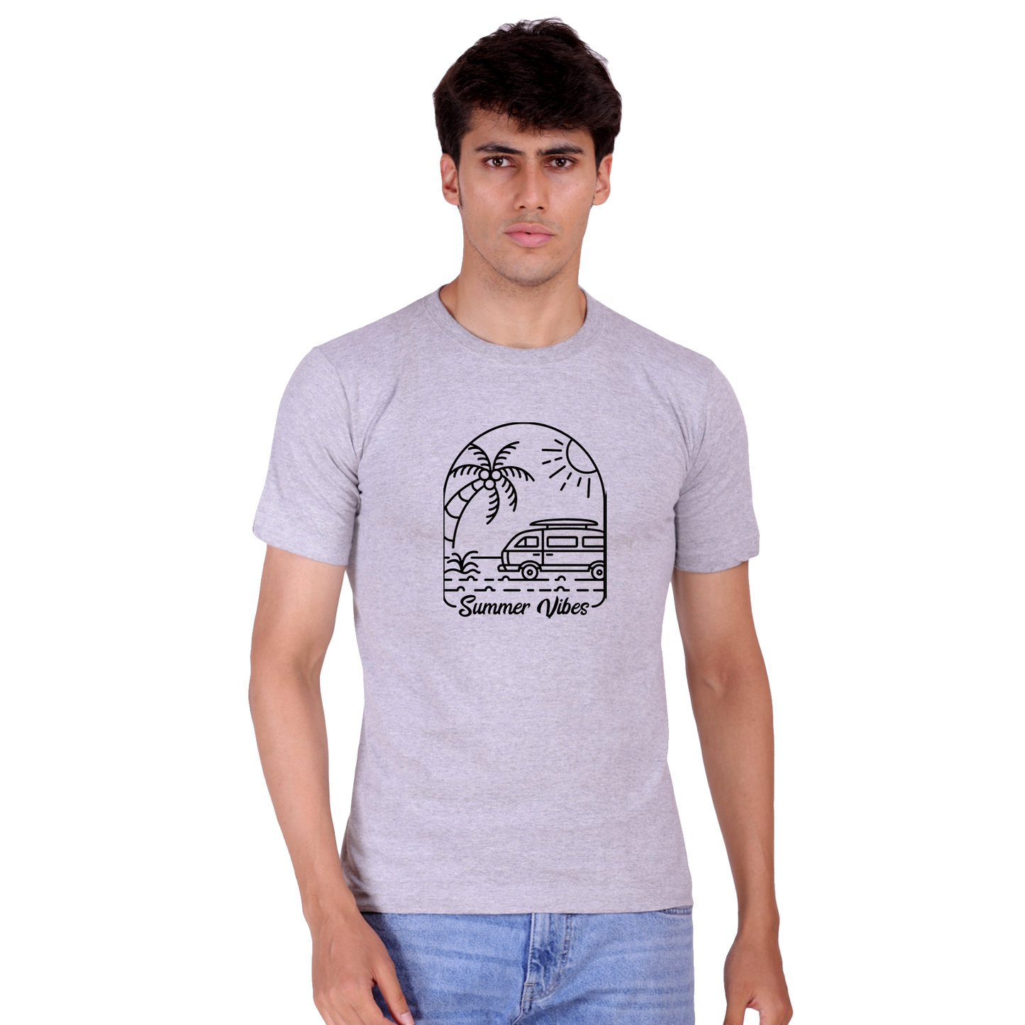 Summer Vibes Print cotton T-shirt | T134