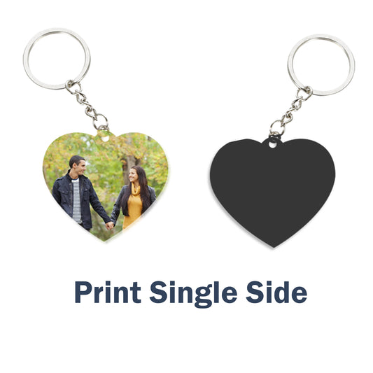 Customize  Key Chain Heart | Any Photo/Logo can be printed