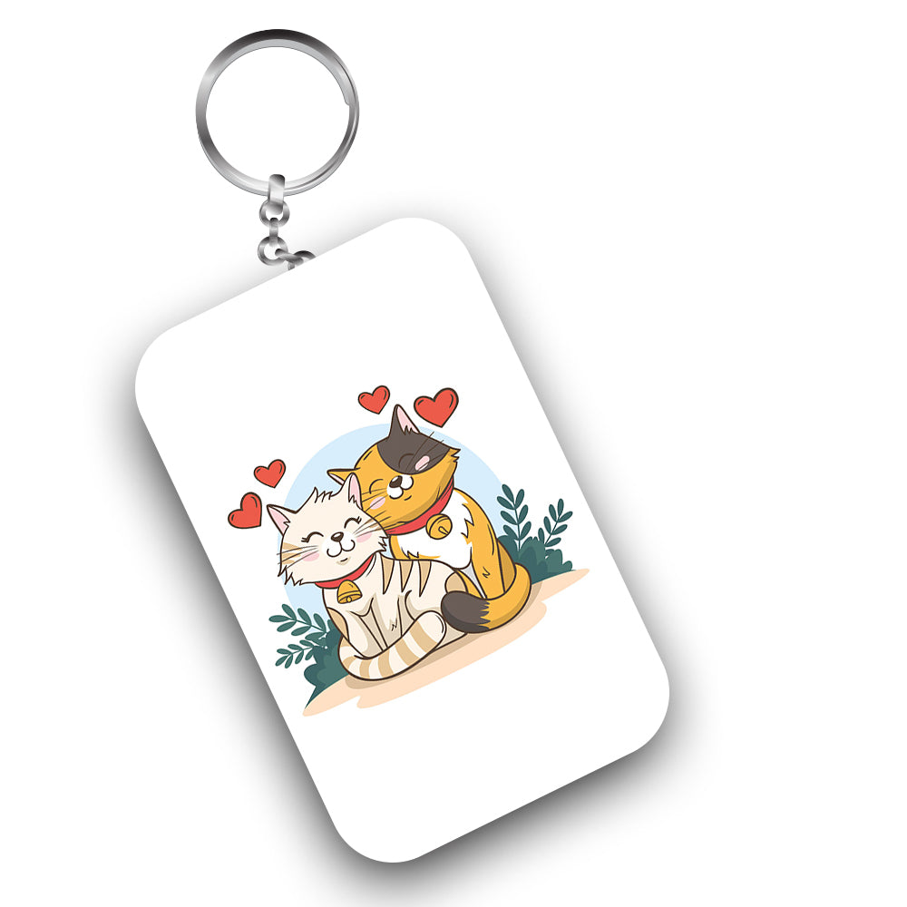 Cats printed Key chain