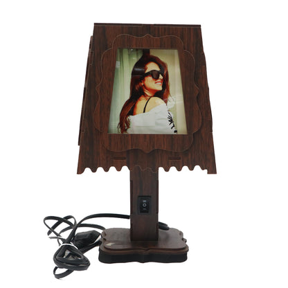 Personalized Wooden Hut Table Lamp