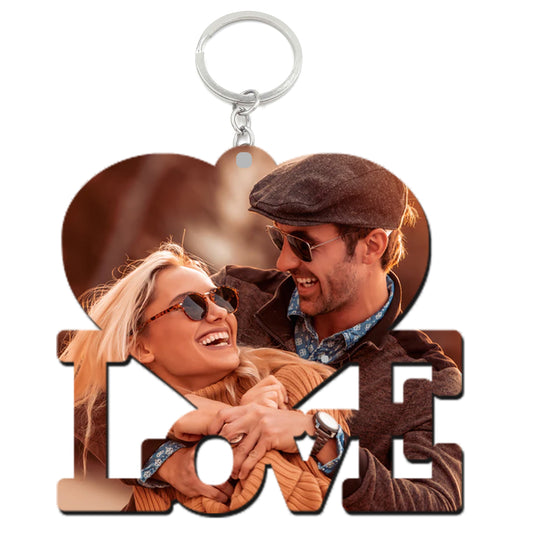 Personalized Love Heart Key Chain