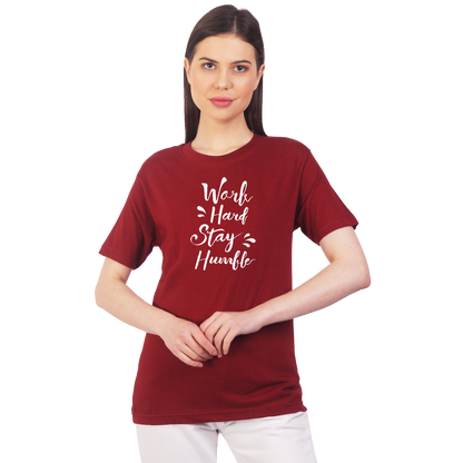 Work Hard Stay Humble Cotton T-shirt | T052