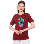 Wolf Print cotton T-shirt | T139