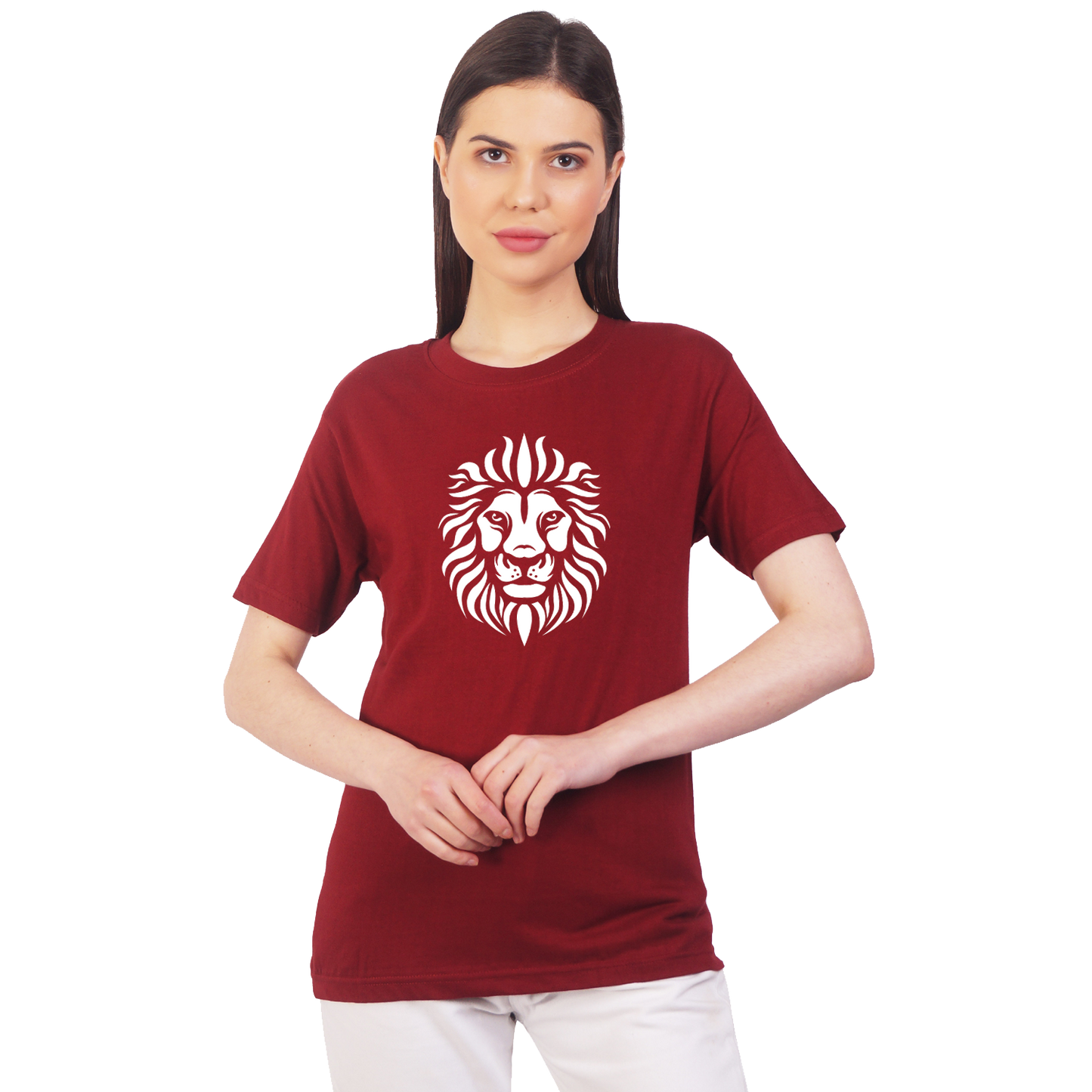 Lion Print cotton T-shirt | T100