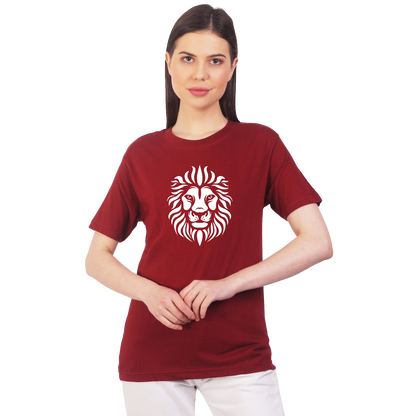 Lion Print cotton T-shirt | T100