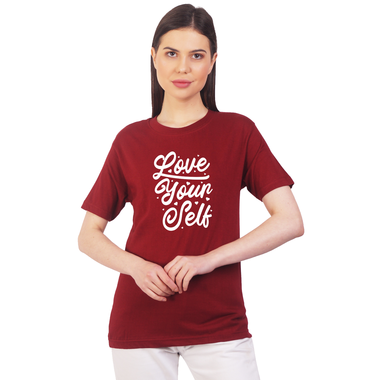 Love Yourself Print cotton T-shirt | T102