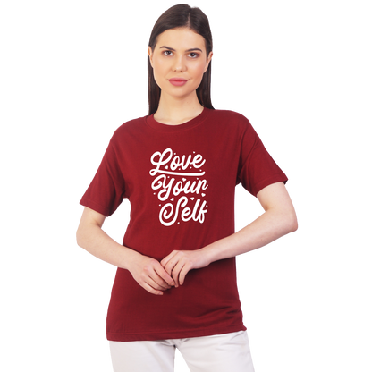 Love Yourself Print cotton T-shirt | T102