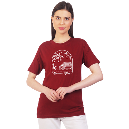 Summer Vibes Print Cotton T-shirt | T134