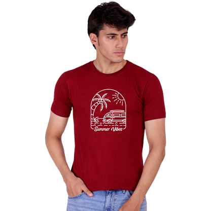 Summer Vibes Print cotton T-shirt | T134