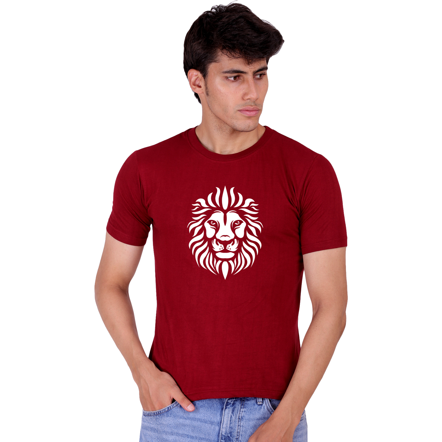 Lion Print cotton T-shirt | T100