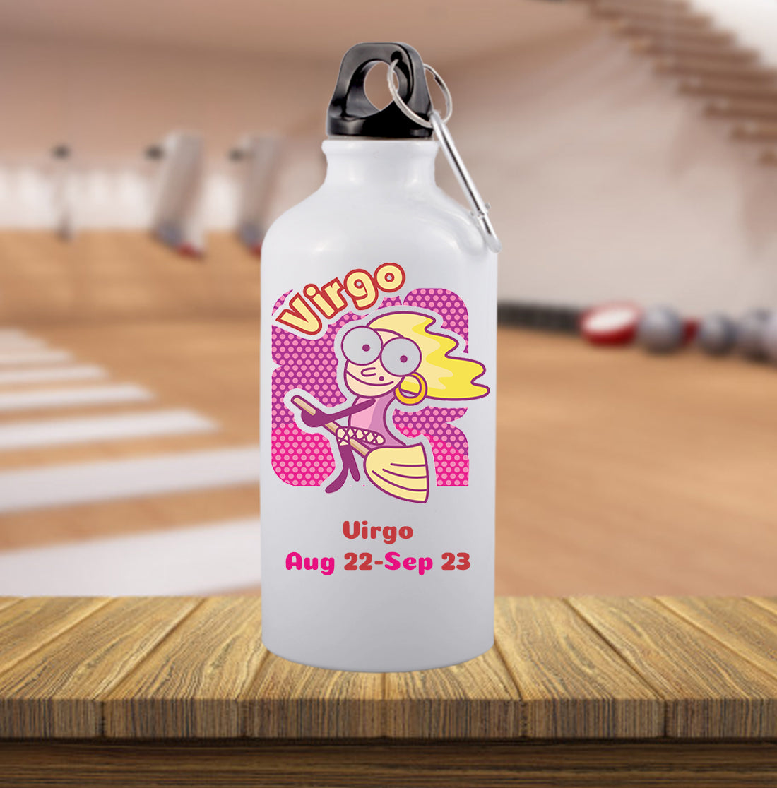 Virgo zodiac sign sipper bottle