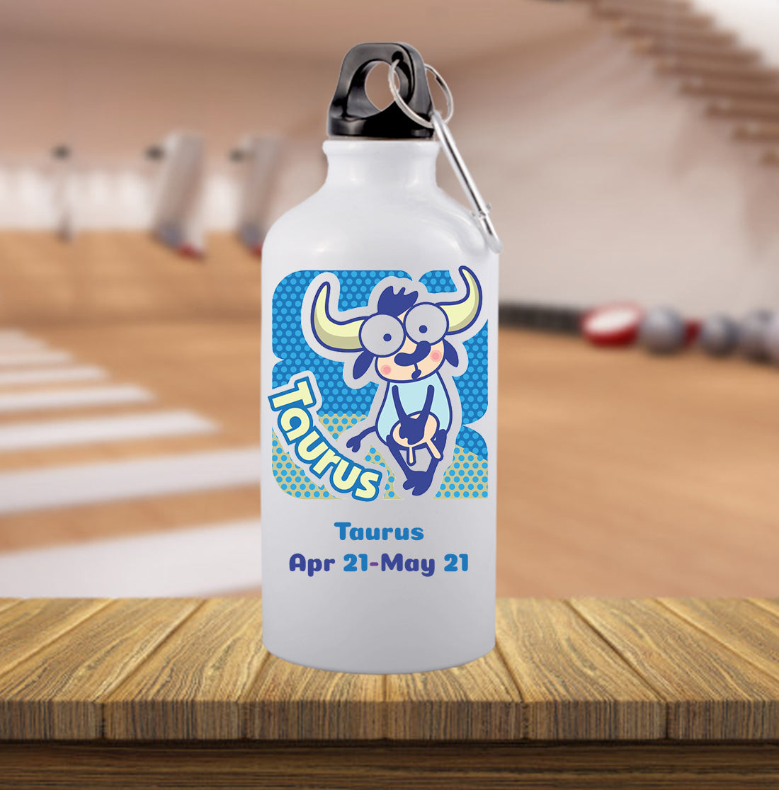 Taurus zodiac sign sipper bottle