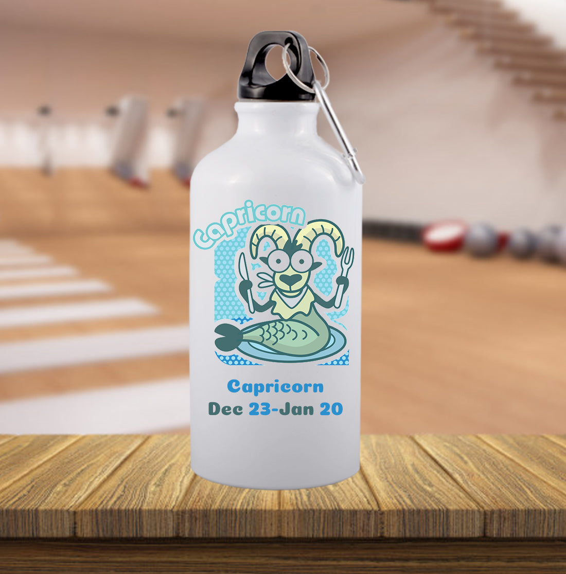 Capricorn zodiac sign sipper bottle