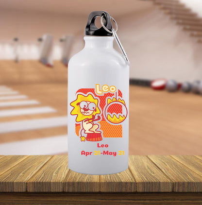 Leo zodiac sign sipper bottle