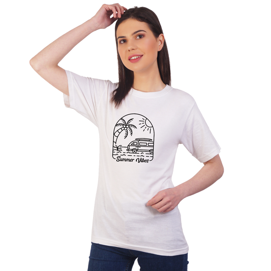 Summer Vibes Print Cotton T-shirt | T134