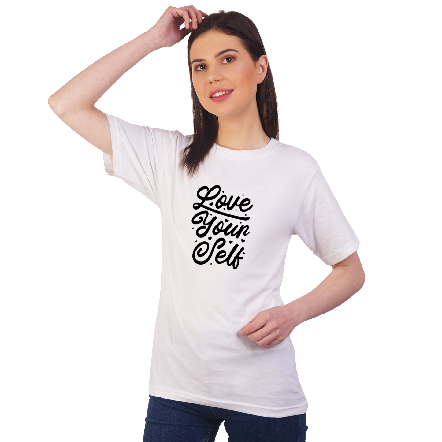 Love Yourself Print cotton T-shirt | T102