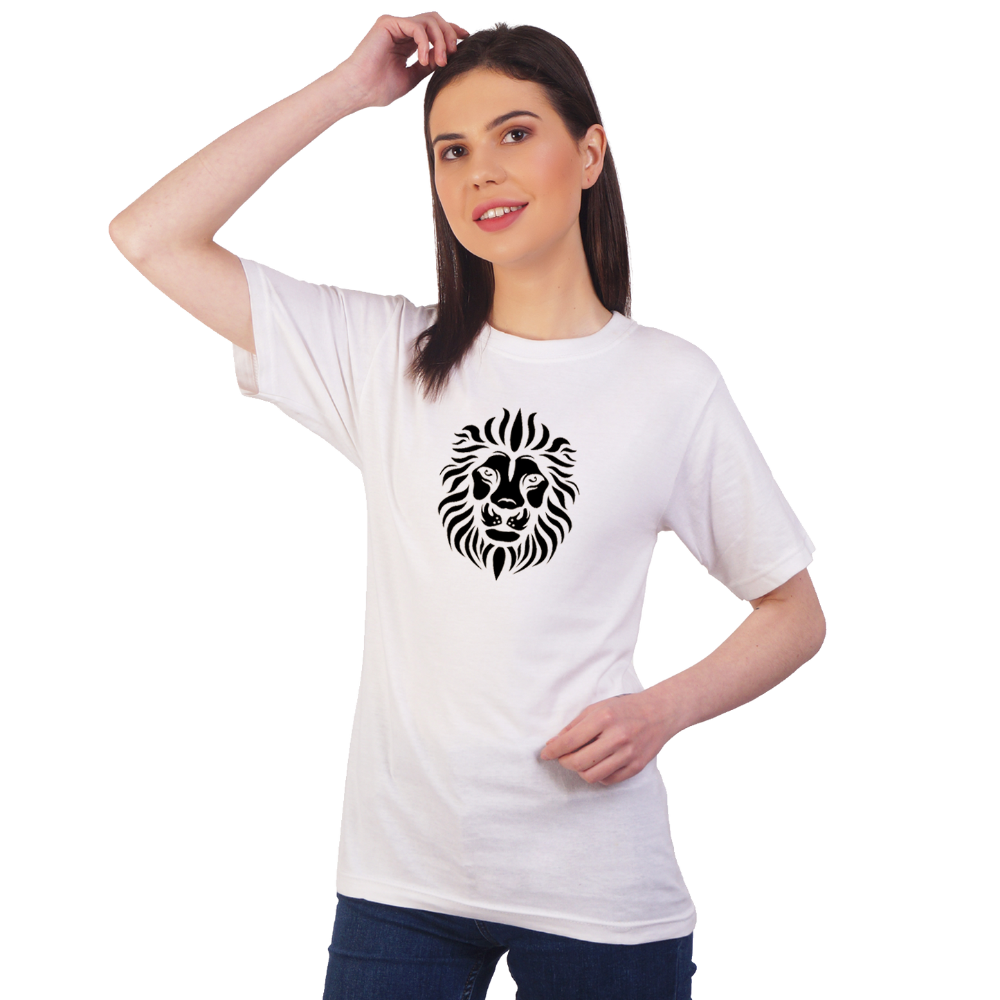 Lion Print cotton T-shirt | T100