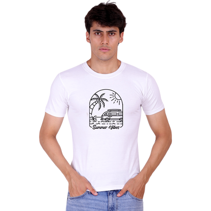 Summer Vibes Print cotton T-shirt | T134