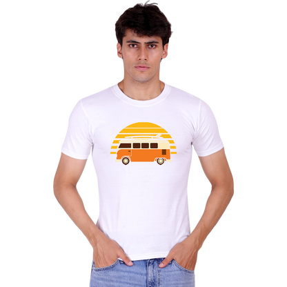 Bus Print cotton T-shirt | T138
