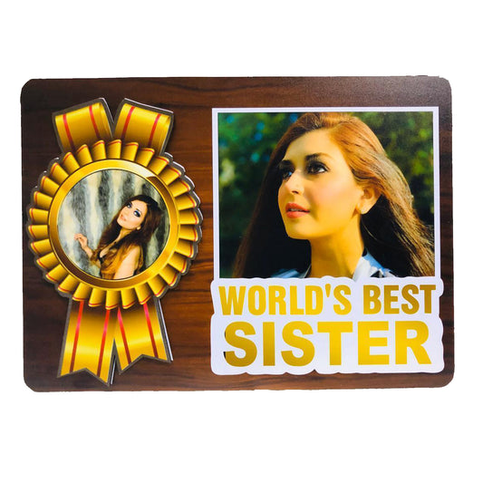 World's Best Sister | Hidden Magnet wooden frame